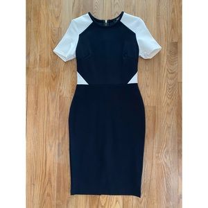 Black and White Midi Dress